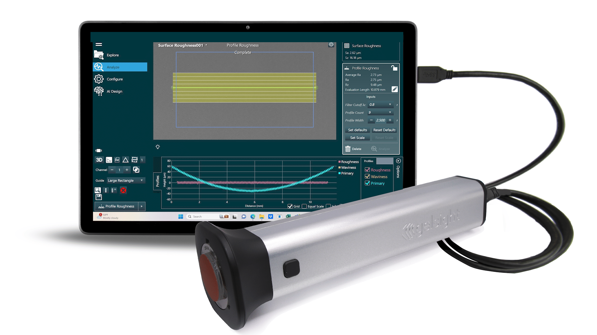 超高解像度・非破壊エラストマー型ポータブル3Dイメージセンサ装置 【GelSight Max】